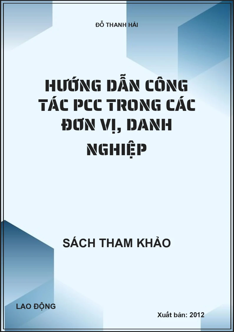 Hướng dẫn công tác PCC trong các đơn vị, danh nghiệp
