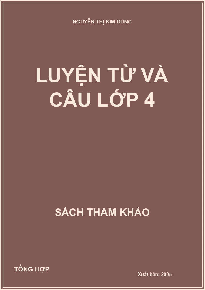 Luyện từ và câu lớp 4