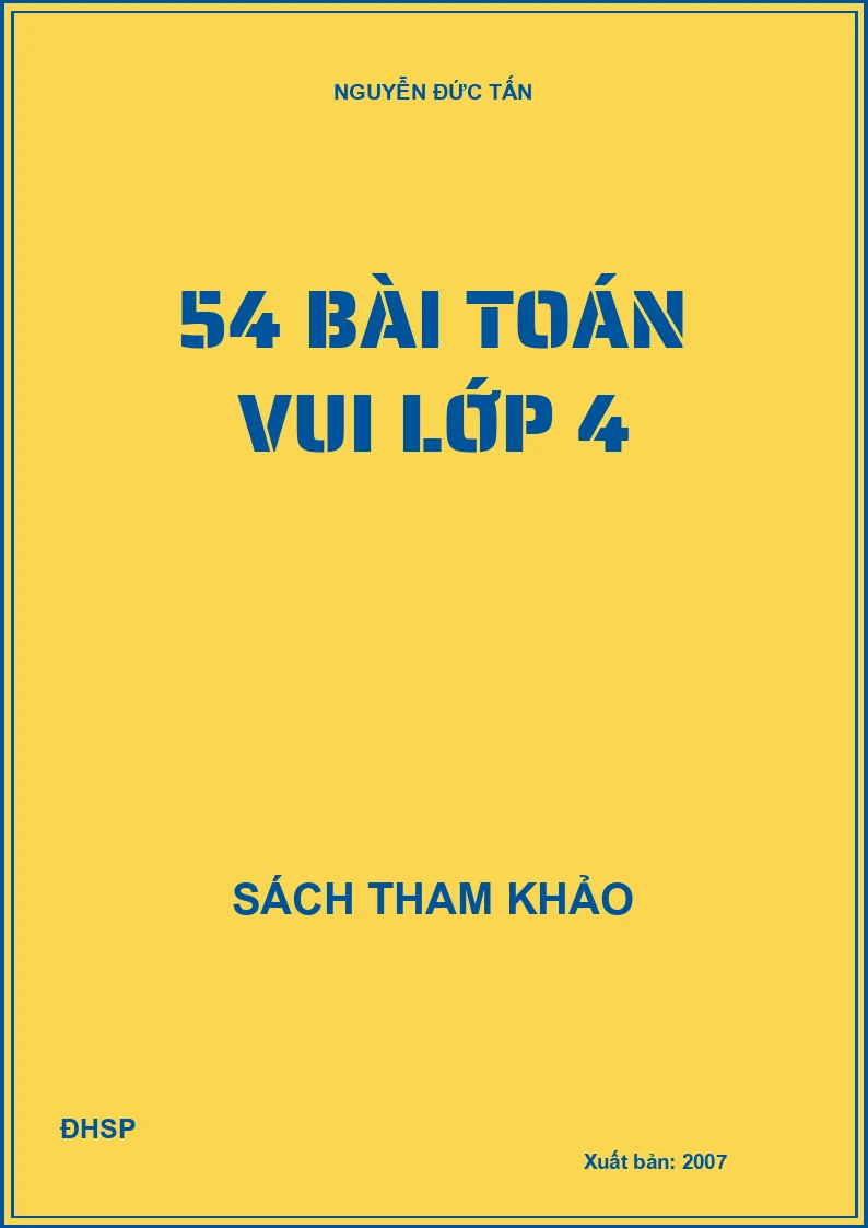 54 bài Toán vui lớp 4