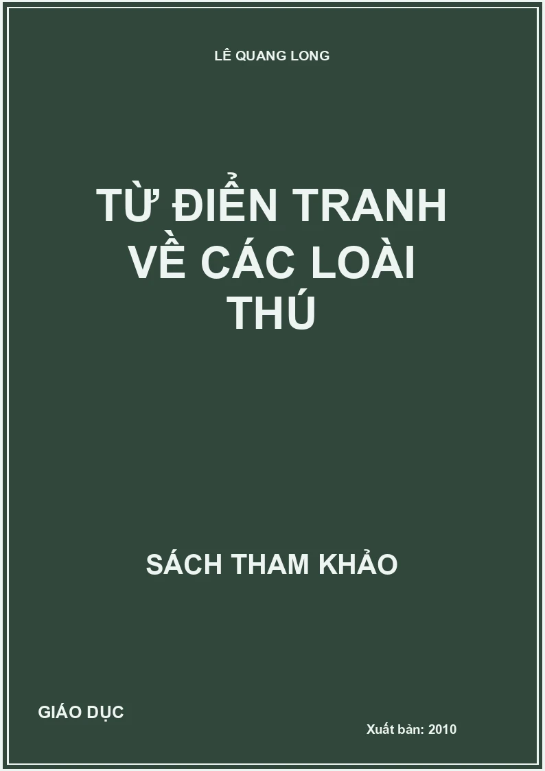 Từ điển tranh về các loài thú