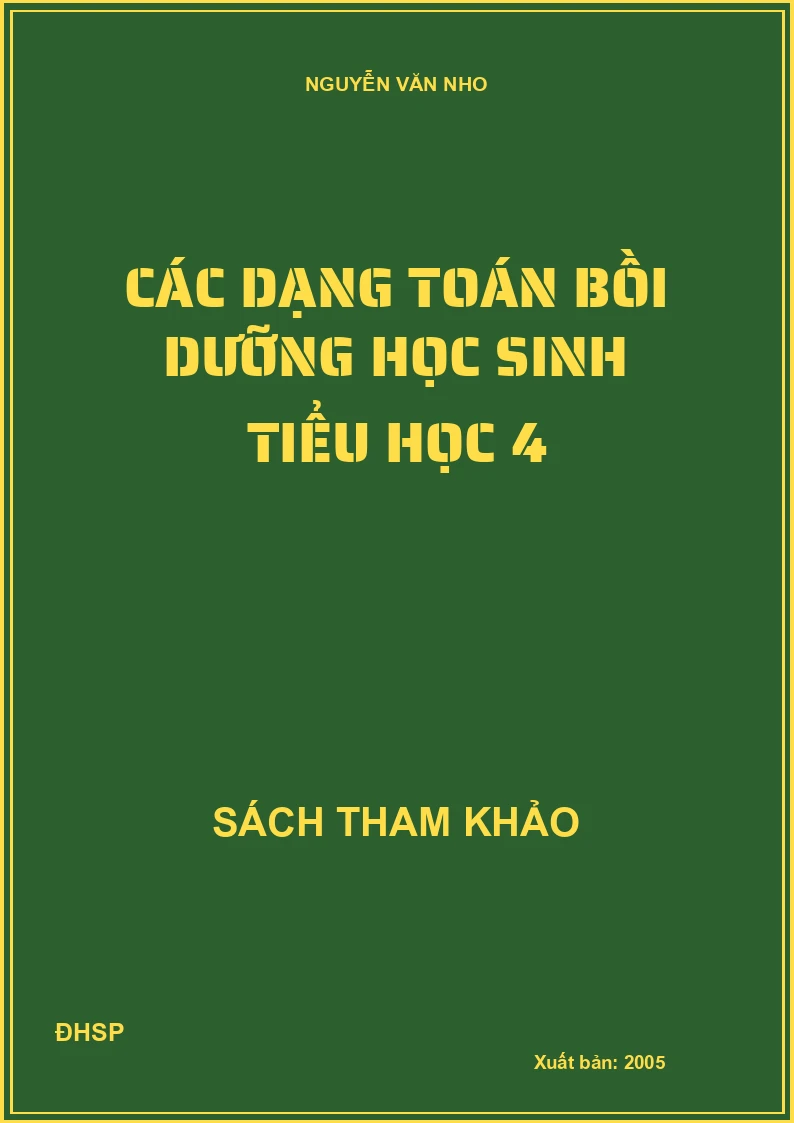 Các dạng toán bồi dưỡng học sinh tiểu học 4
