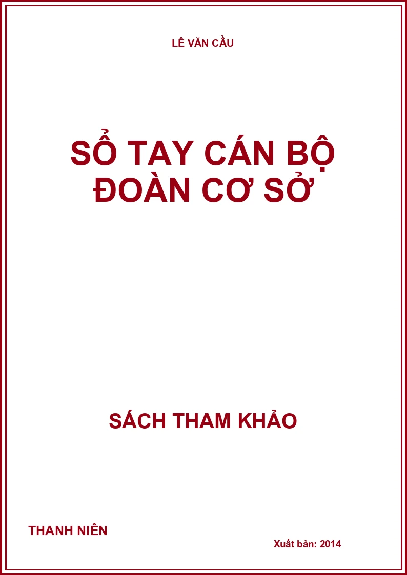 Sổ tay cán bộ đoàn cơ sở