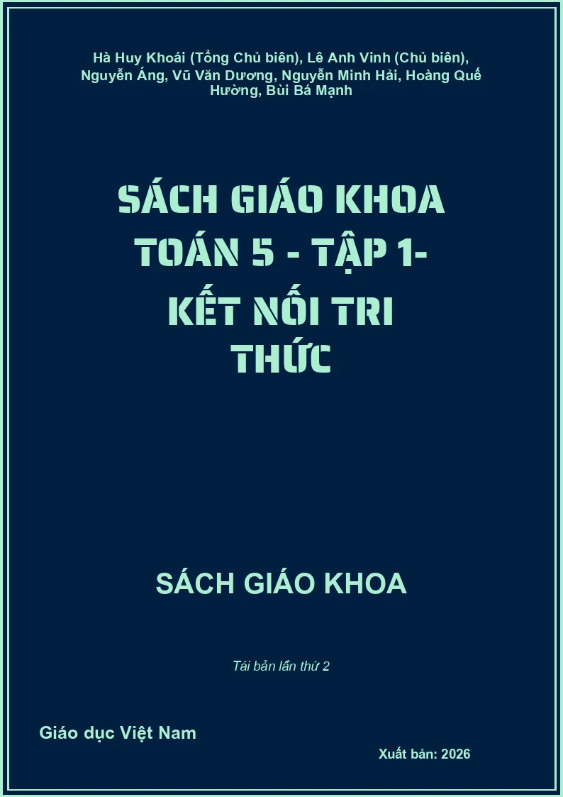 Sách giáo khoa Toán 5 - Tập 1- Kết nối tri thức