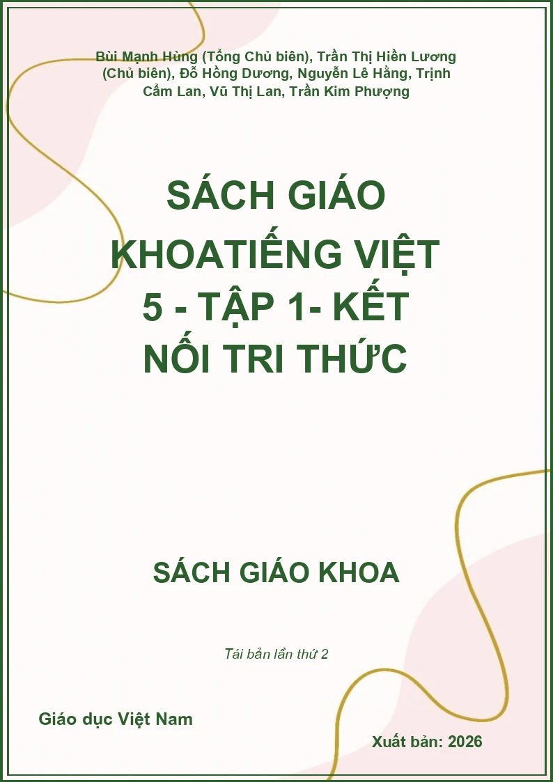 Sách giáo khoaTiếng Việt 5 - Tập 1- Kết nối tri thức