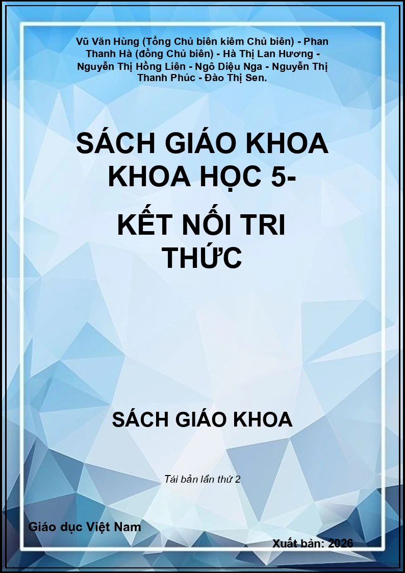 Sách giáo khoa Khoa học 5- Kết nối tri thức