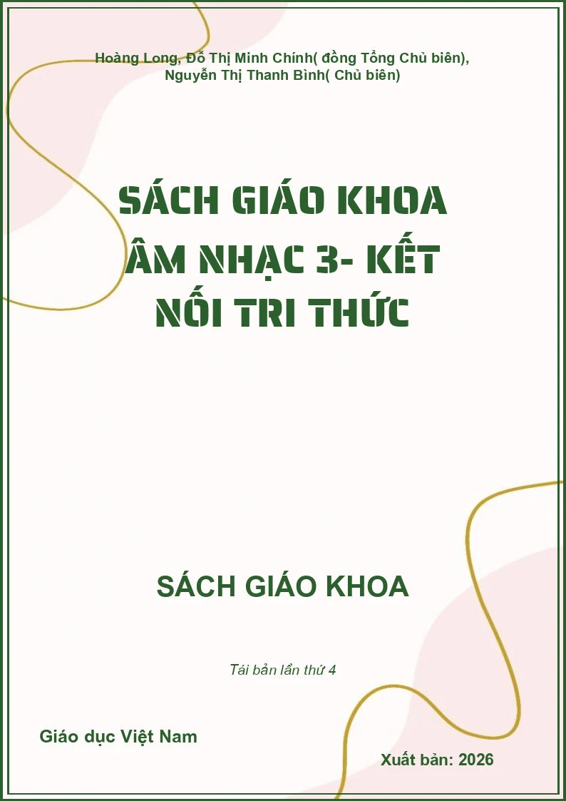 Sách giáo khoa Âm nhạc 3- Kết nối tri thức