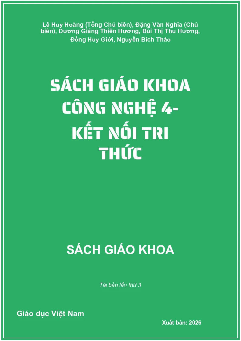 Sách giáo khoa Công nghệ 4- Kết nối tri thức