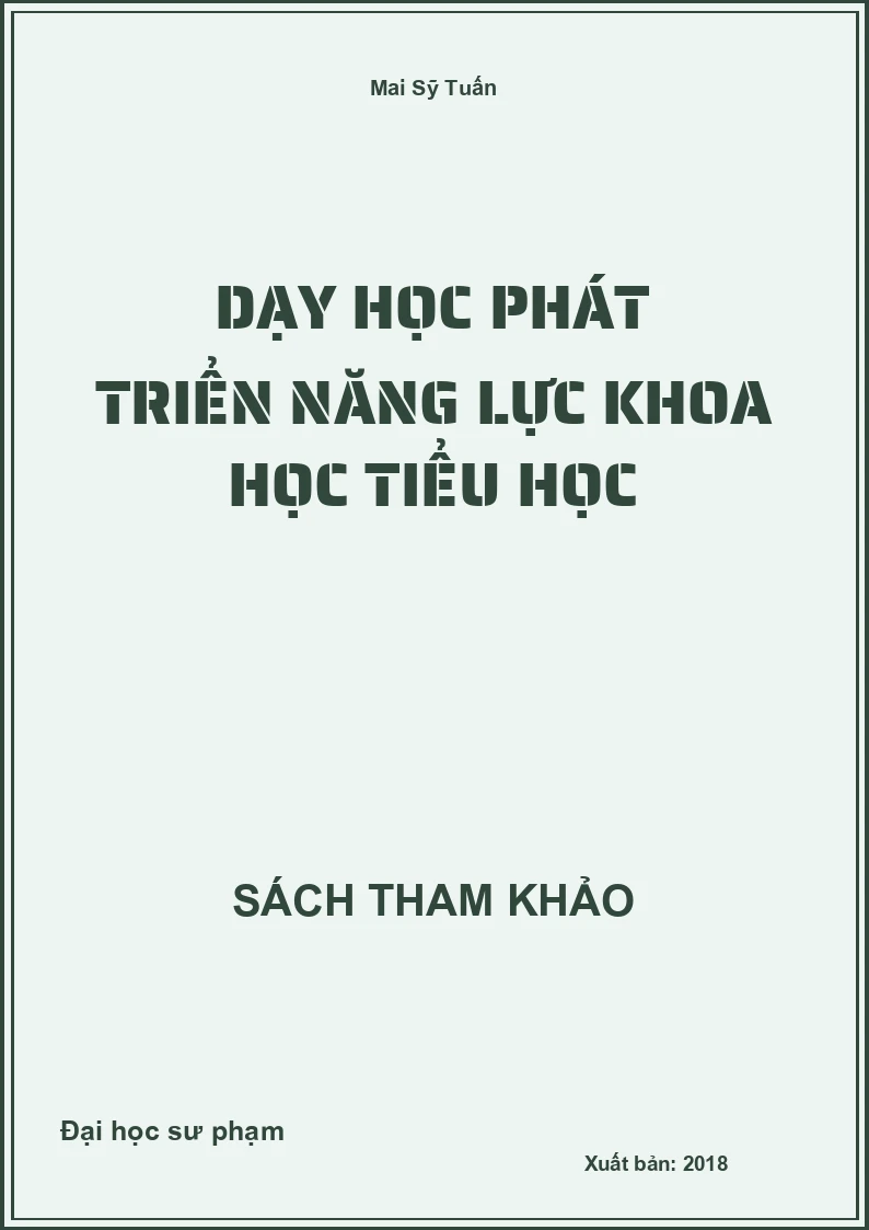 Dạy học phát triển năng lực Khoa học tiểu học
