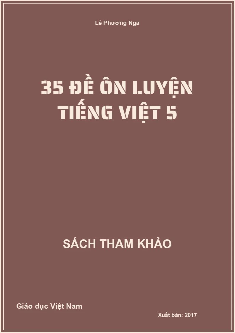 35 đề ôn luyện Tiếng Việt 5