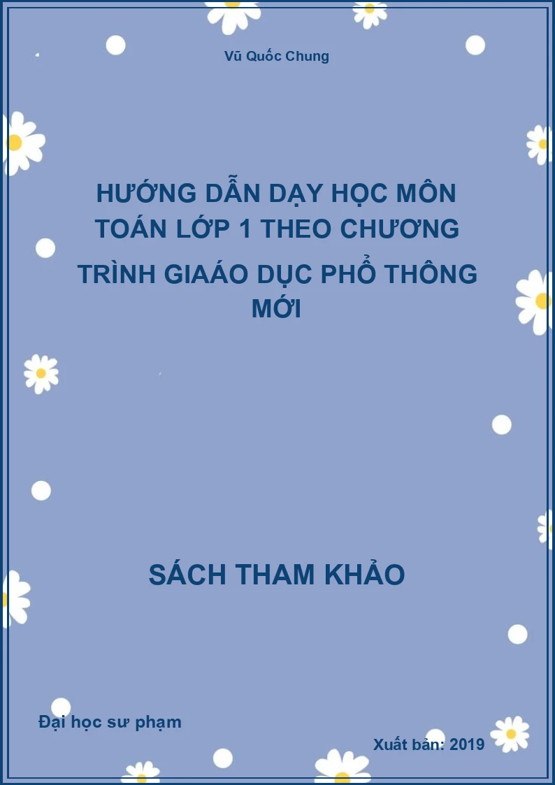Hướng dẫn dạy học môn Toán lớp 1 theo chương trình giáo dục phổ thông mới
