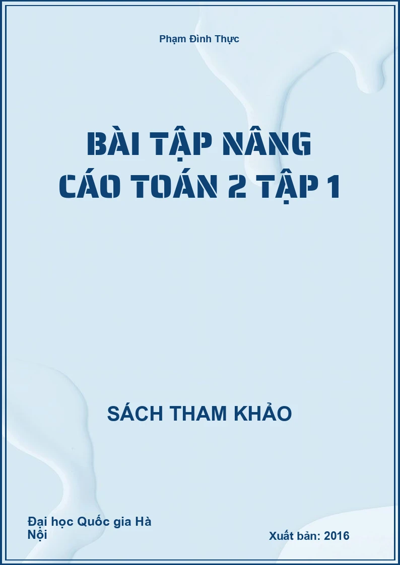 Bài tập nâng cáo Toán 2 tập 1