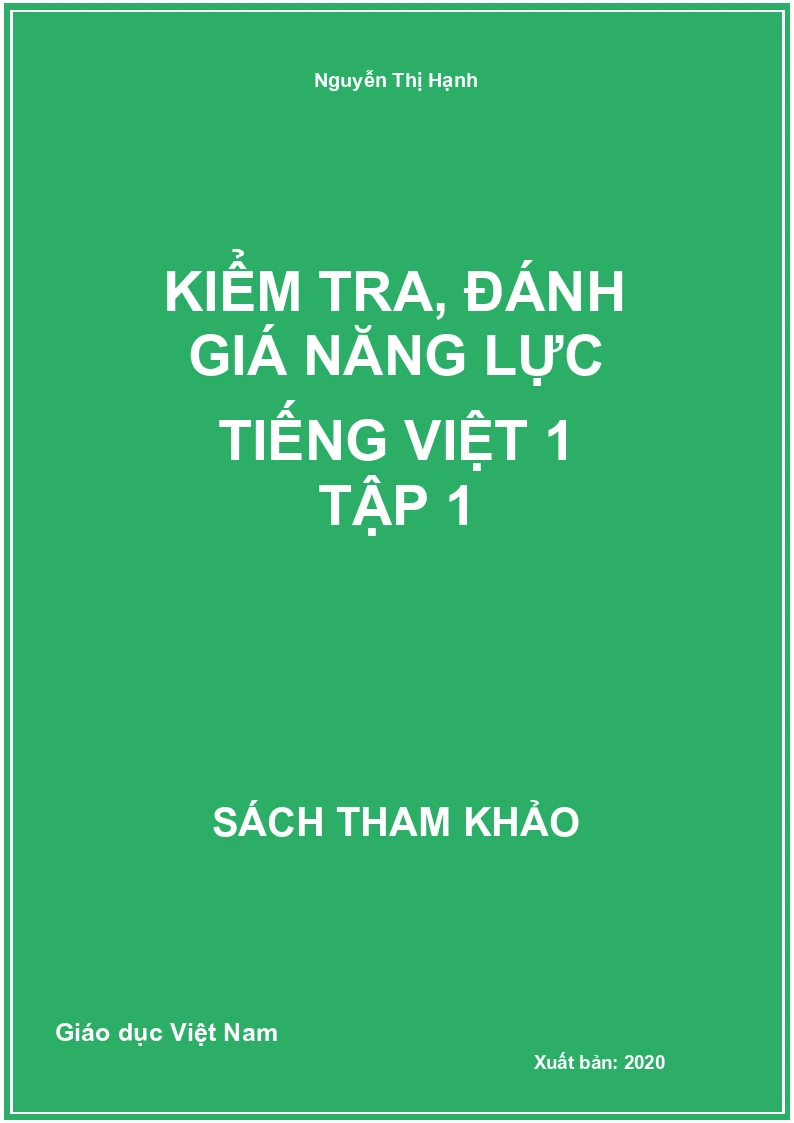 Kiểm tra, đánh giá năng lực Tiếng Việt 1 tập 1