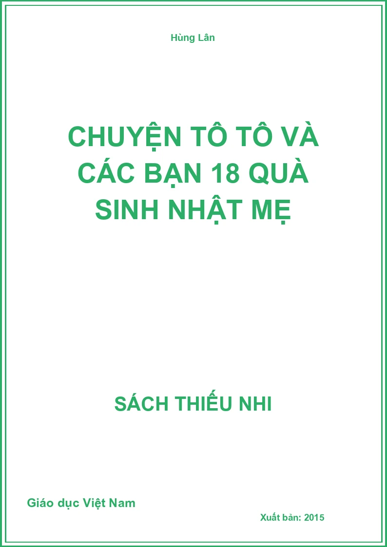 Chuyện Tô Tô và các bạn 18 Quà sinh nhật mẹ
