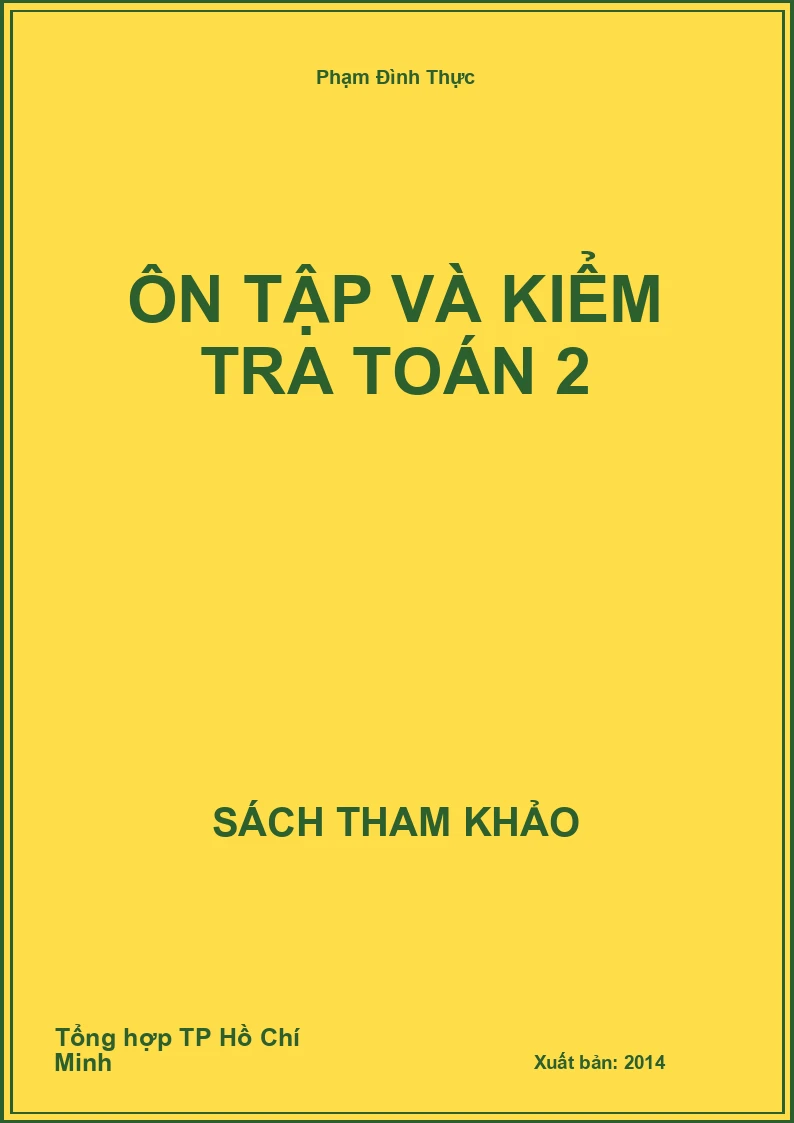 Ôn tập và kiểm tra Toán 2