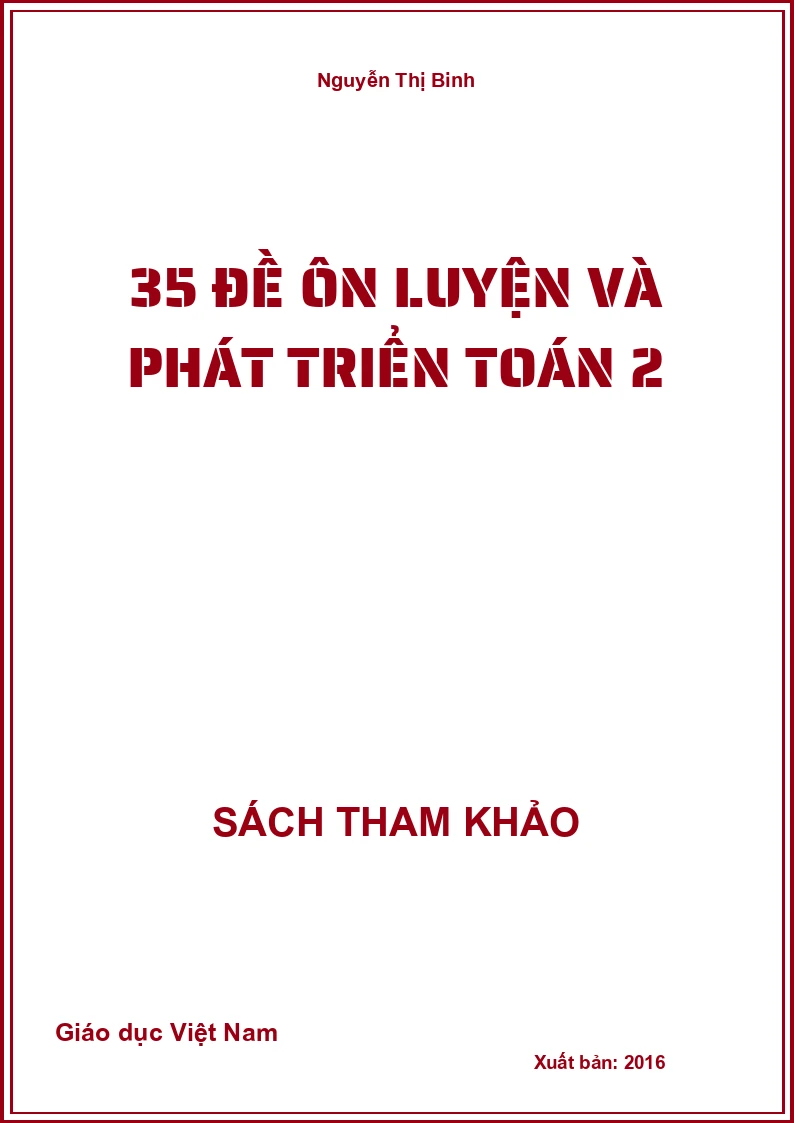 35 đề ôn luyện và phát triển toán 2