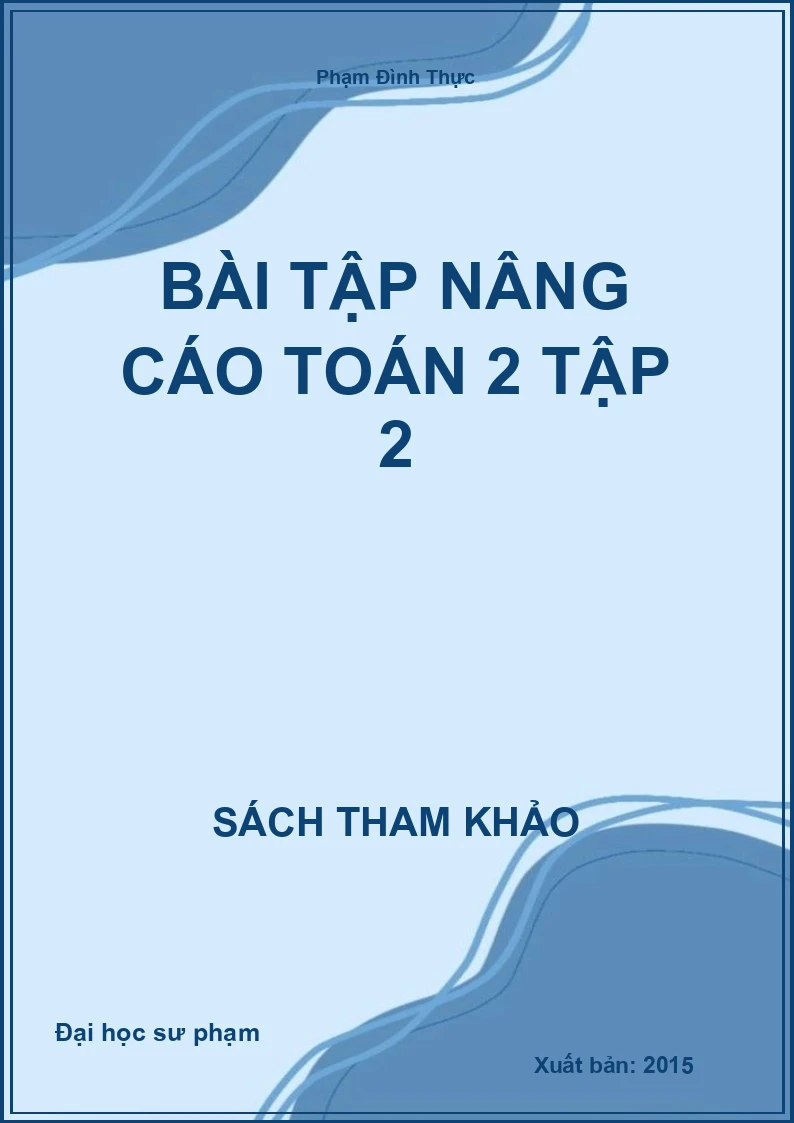 Bài tập nâng cáo Toán 2 tập 2
