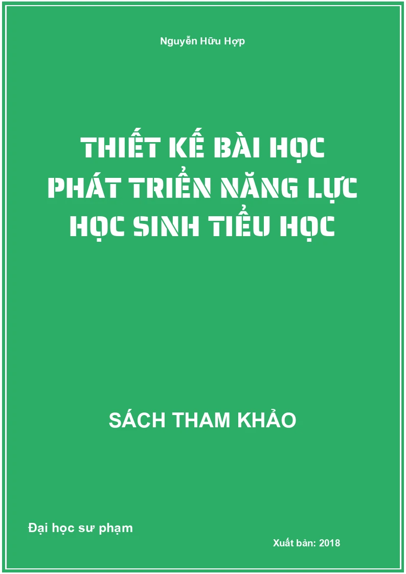 Thiết kế bài học phát triển năng lực học sinh tiểu học