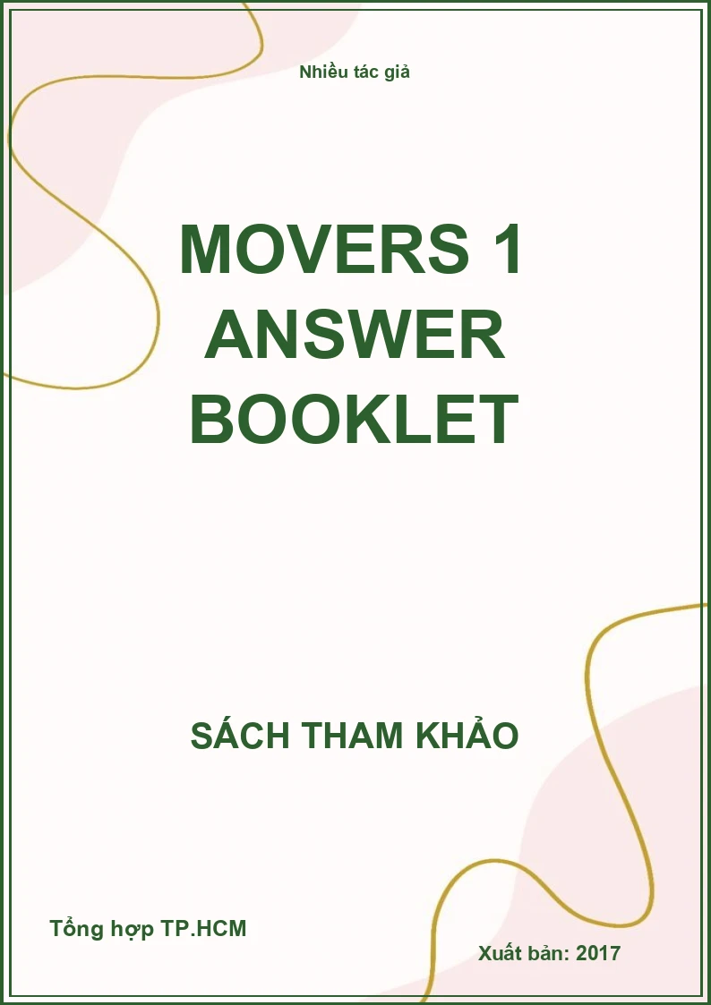 Movers 1 Answer booklet