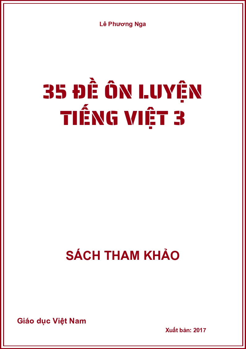35 đề ôn luyện Tiếng Việt 3