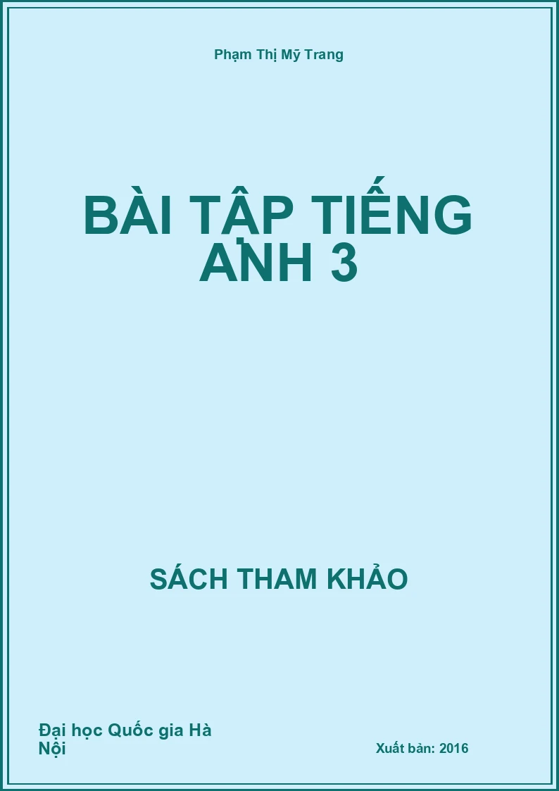 Bài tập Tiếng Anh 3