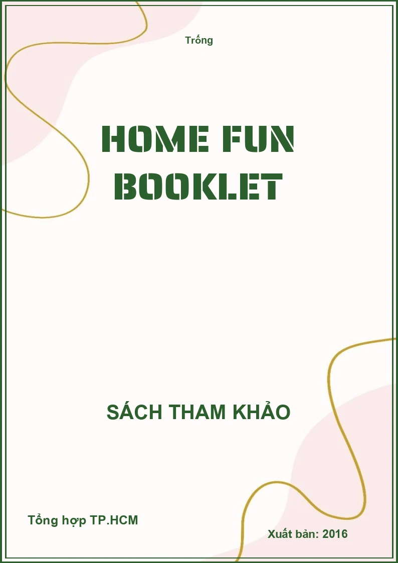 Home fun booklet