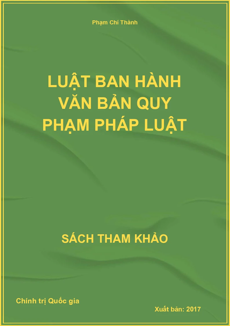 Luật ban hành văn bản quy phạm pháp luật