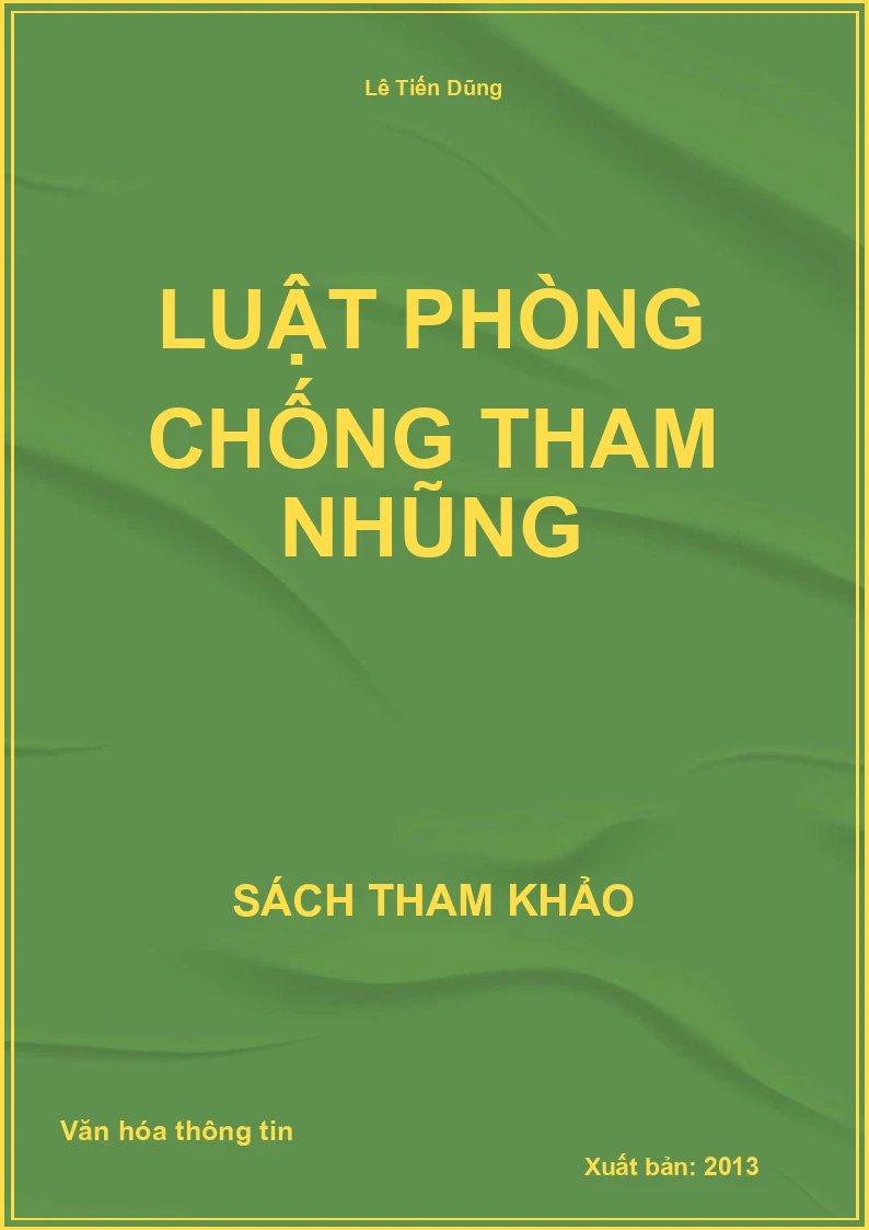 Luật phòng chống tham nhũng