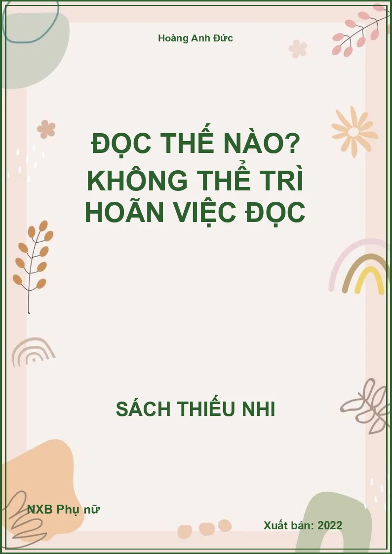 Đọc thế nào? Không thể trì hoãn việc đọc