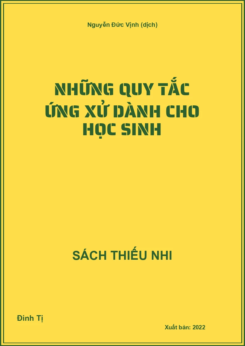 Những quy tắc ứng xử dành cho học sinh