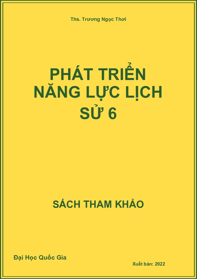 Phát Triển Năng Lực Lịch Sử 6