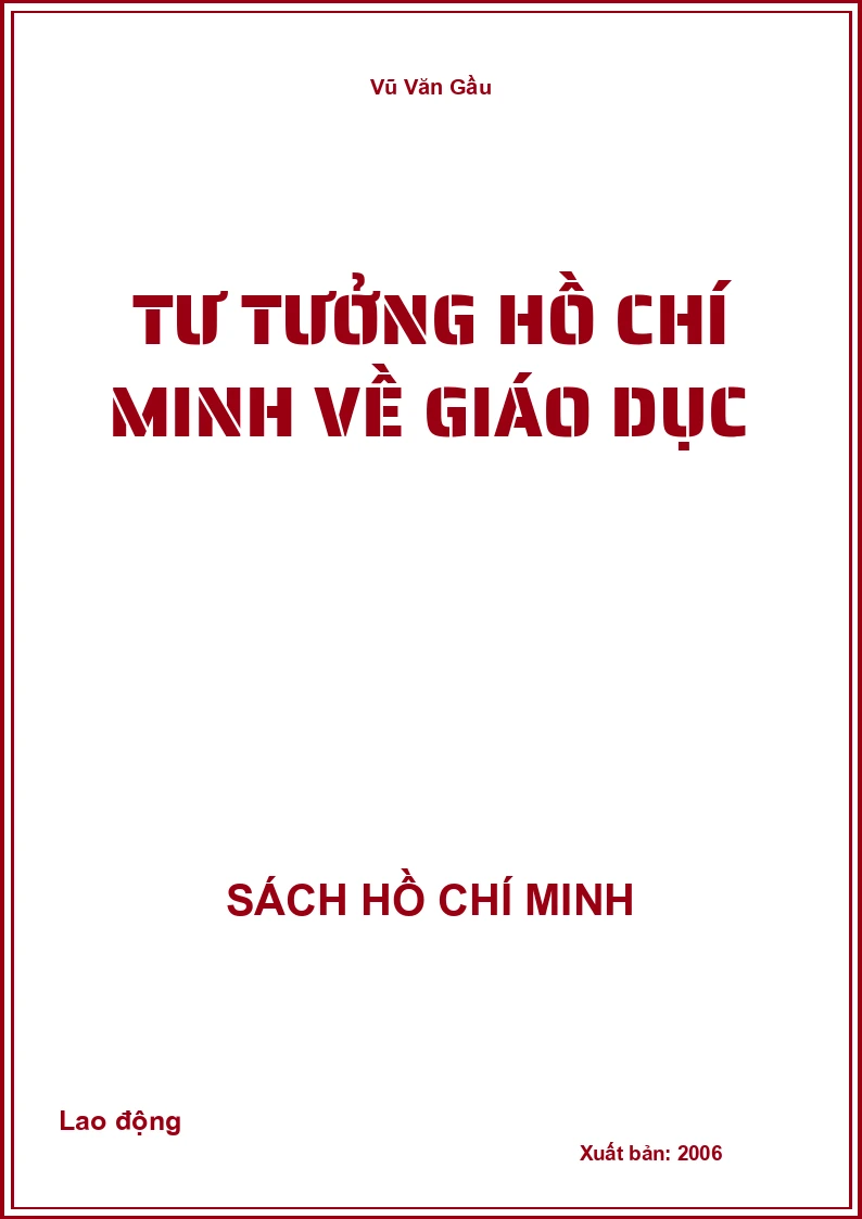 Tư tưởng Hồ Chí Minh về giáo dục