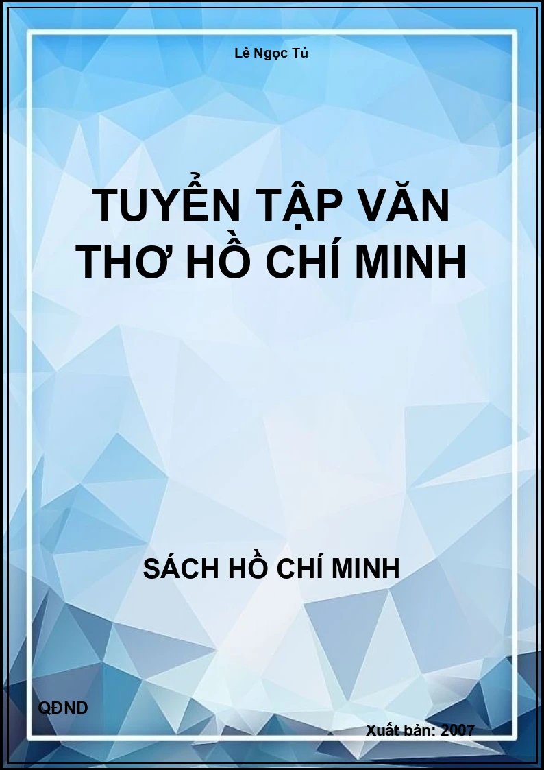 Tuyển tập Văn thơ Hồ Chí Minh
