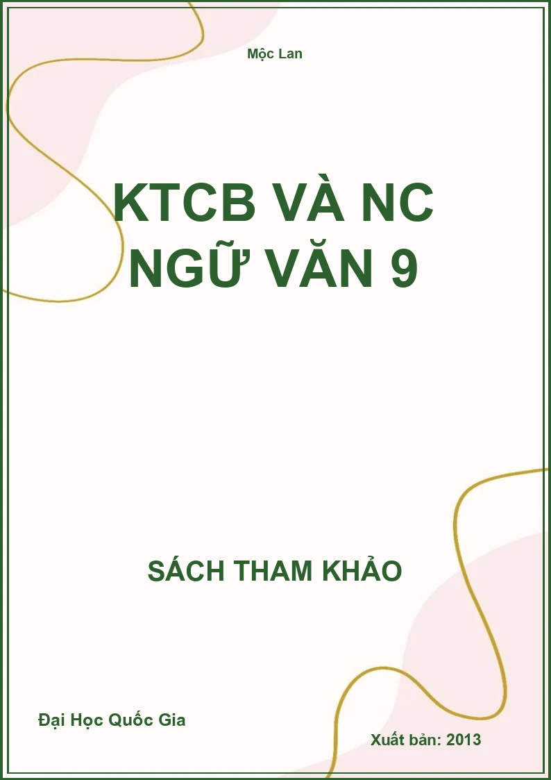 KTCB và NC Ngữ văn 9