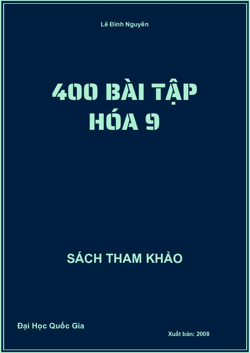 400 bài tập Hóa 9