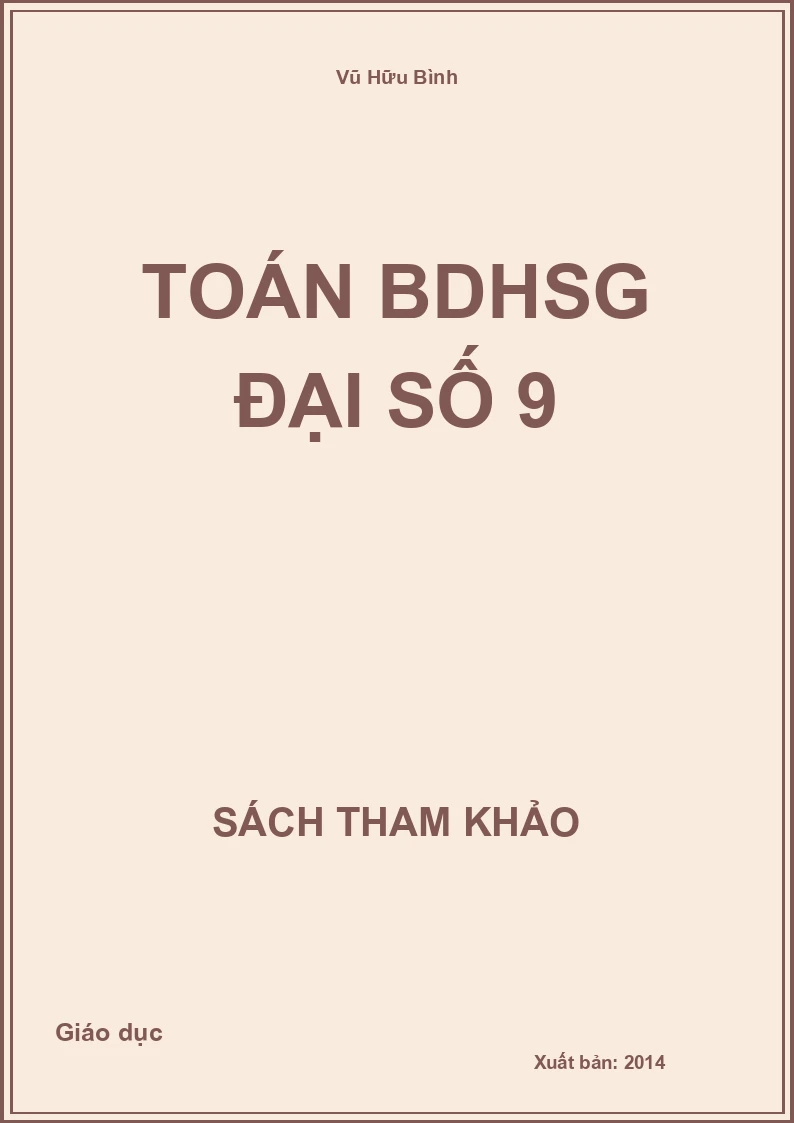 Toán BDHSG Đại số 9