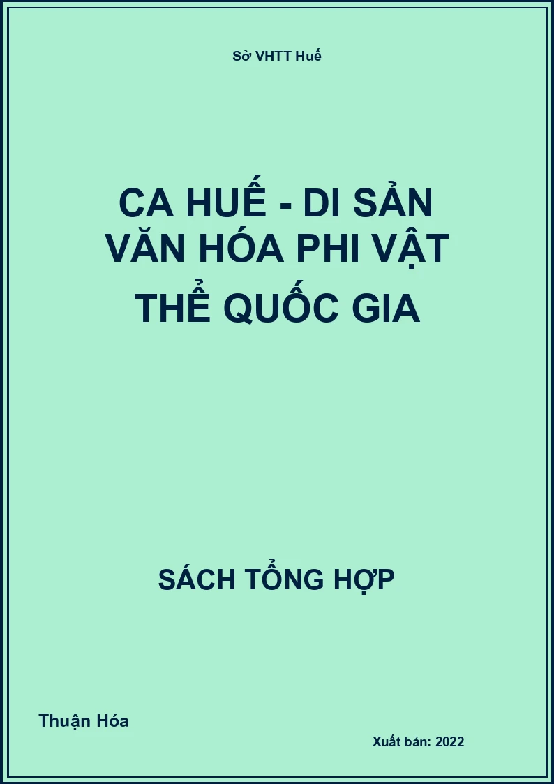 Ca Huế - Di sản văn hóa phi vật thể quốc gia