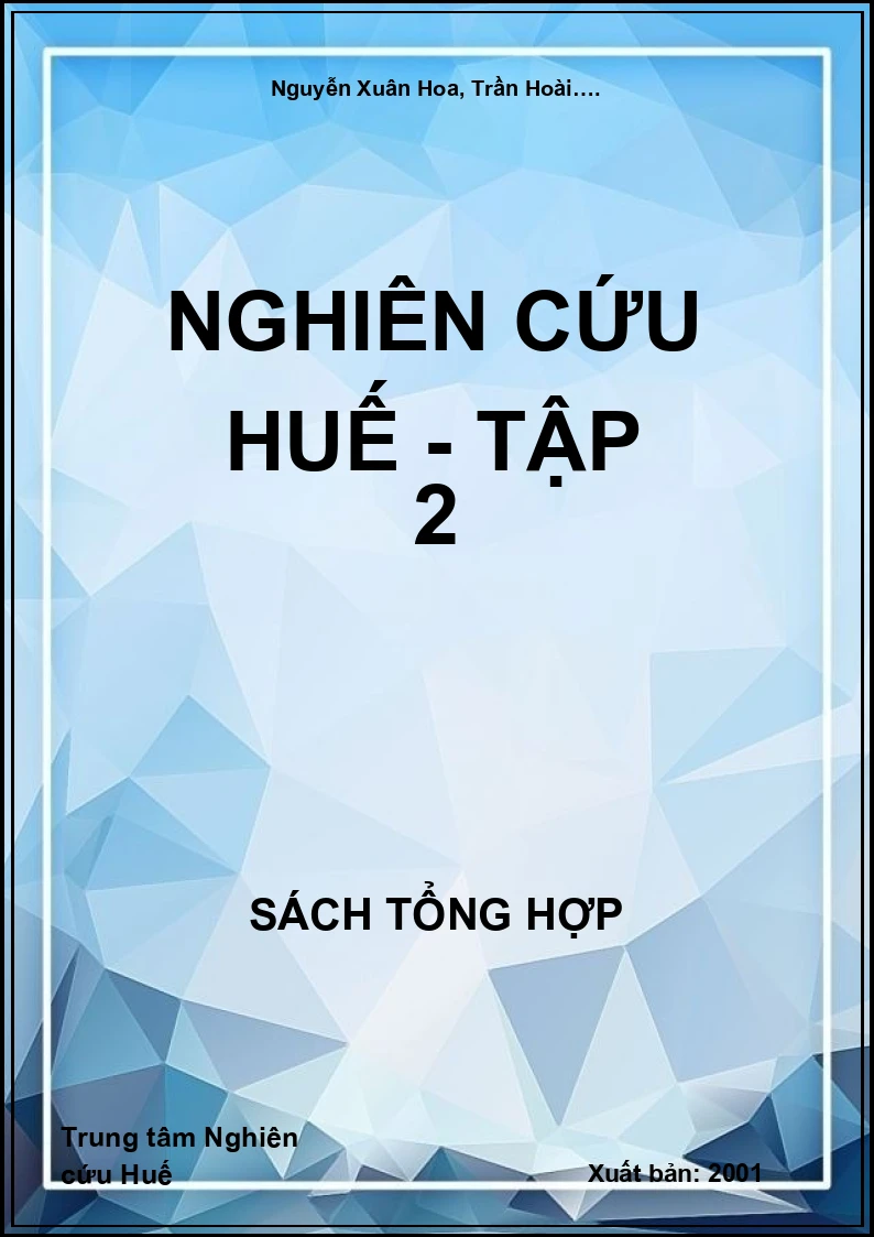 Nghiên cứu Huế - TẬP 2