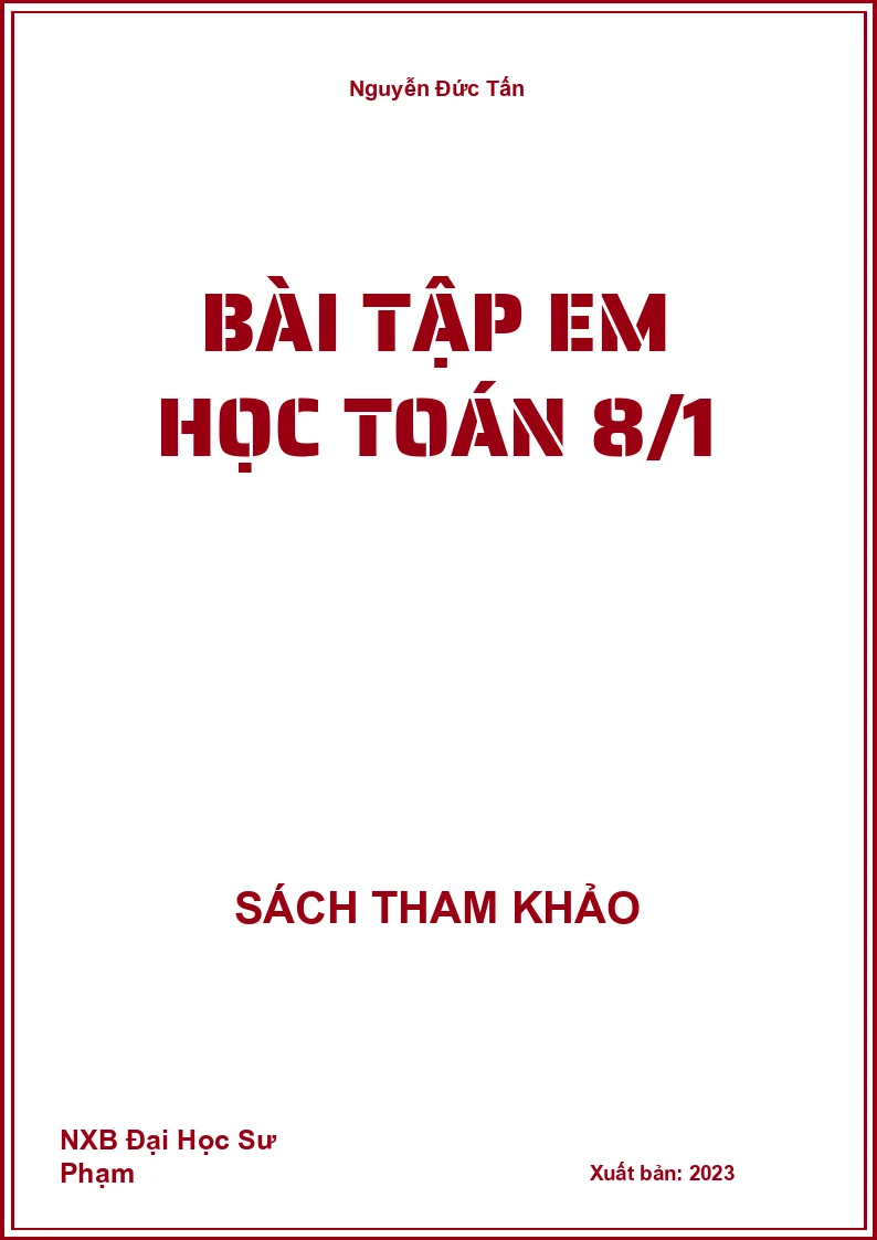Bài tập em học Toán 8/1