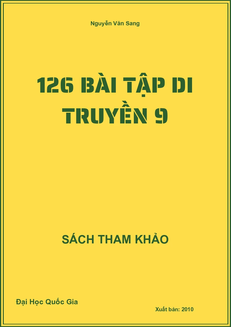 126 bài tập di truyền 9
