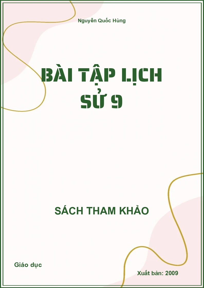 Bài tập Lịch sử 9
