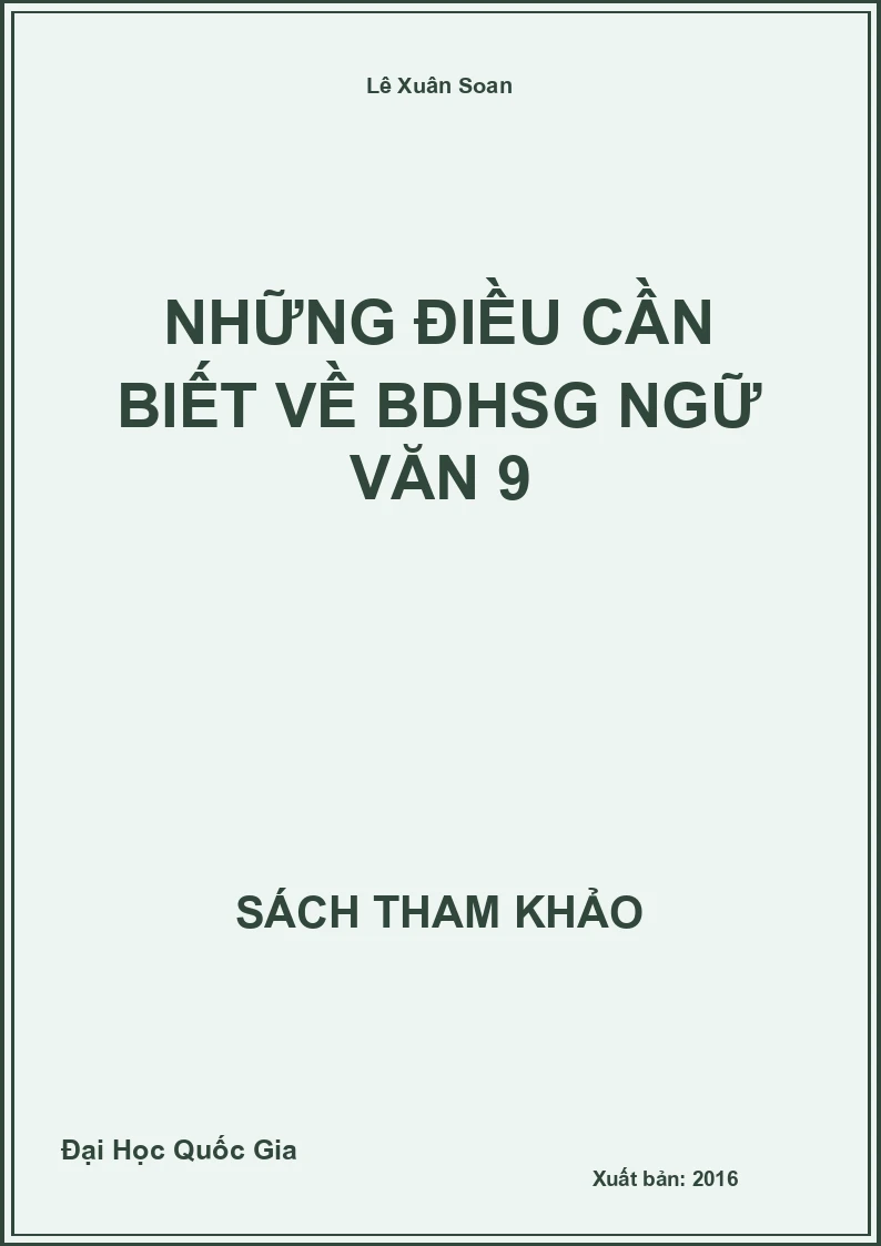 Những điều cần biết về BDHSG Ngữ văn 9