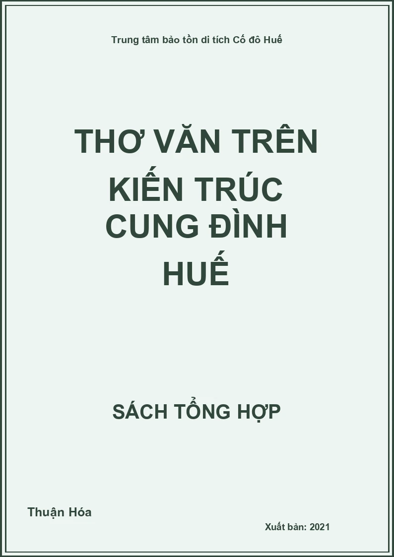 Thơ văn trên kiến trúc cung đình Huế