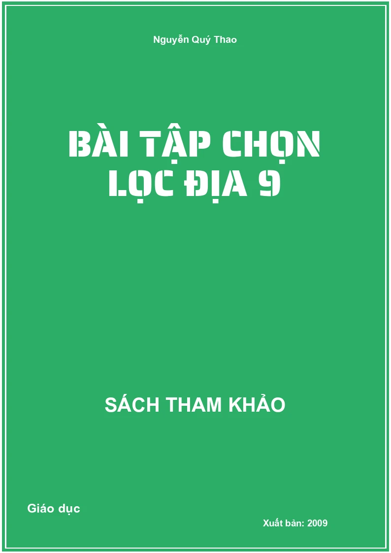 bài tập chọn lọc Địa 9
