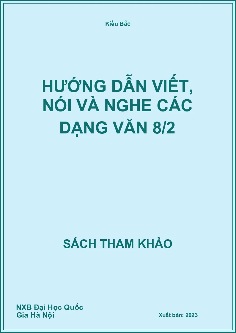 Hướng dẫn viết, nói và nghe các dạng Văn 8/2