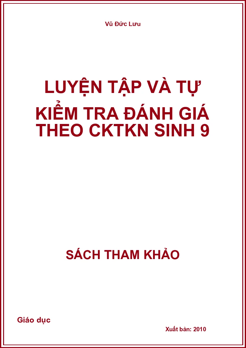 Luyện tập và tự kiểm tra đánh giá theo CKTKN Sinh 9