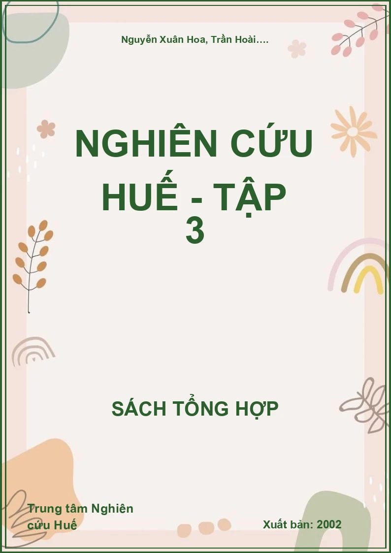 Nghiên cứu Huế - TẬP 3