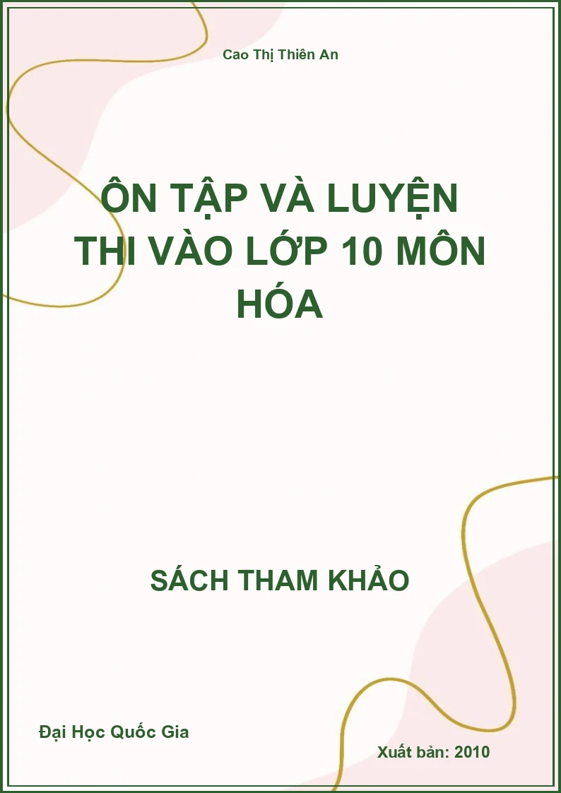 Ôn tập và luyện thi vào lớp 10 môn Hóa