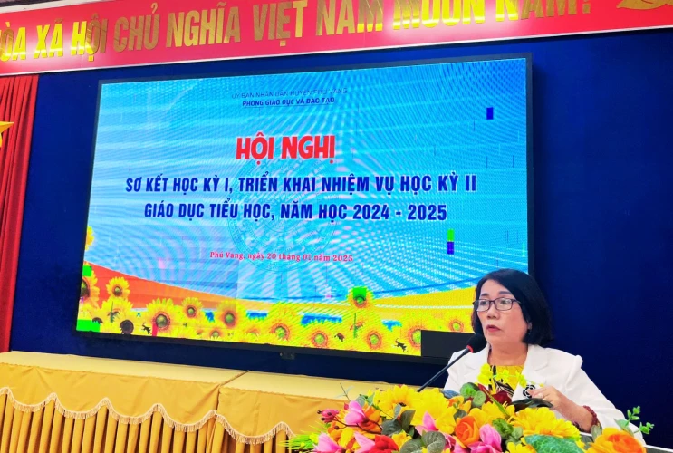Hội nghị sơ kết học kỳ I và triển khai nhiệm vụ học kỳ II NH 2024-2025 đối với Giáo dục Tiểu học