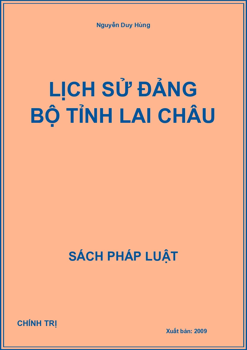 Lịch sử Đảng bộ tỉnh Lai Châu
