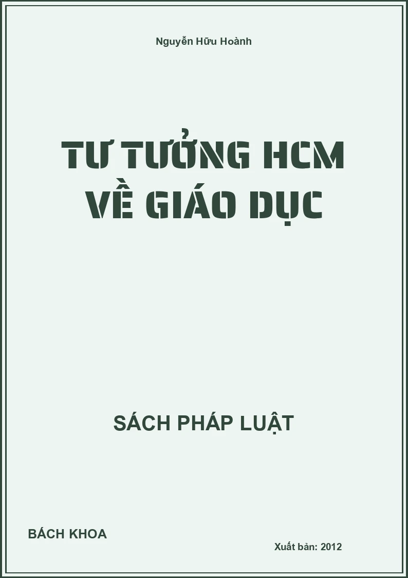 Tư tưởng HCM về giáo dục